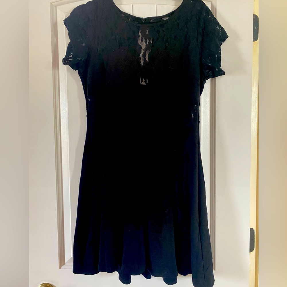 Venus lace detail little black dress